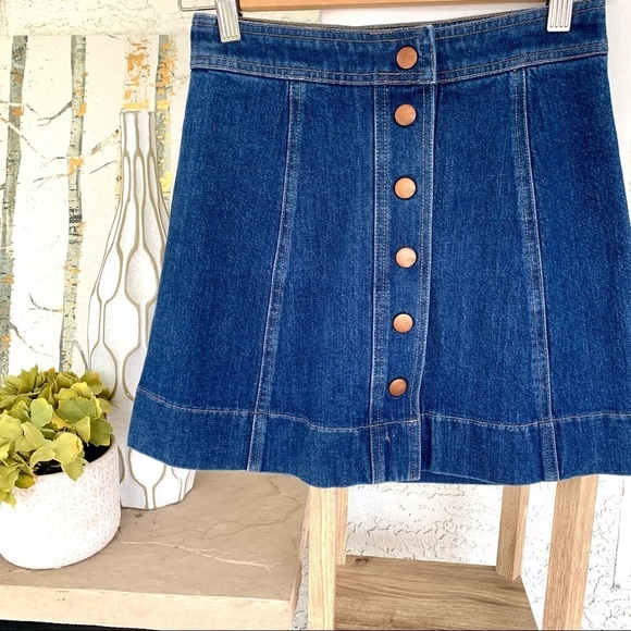 Madewell Metropolis Snap Jean Skirt  Size 0 - Picture 9 of 9